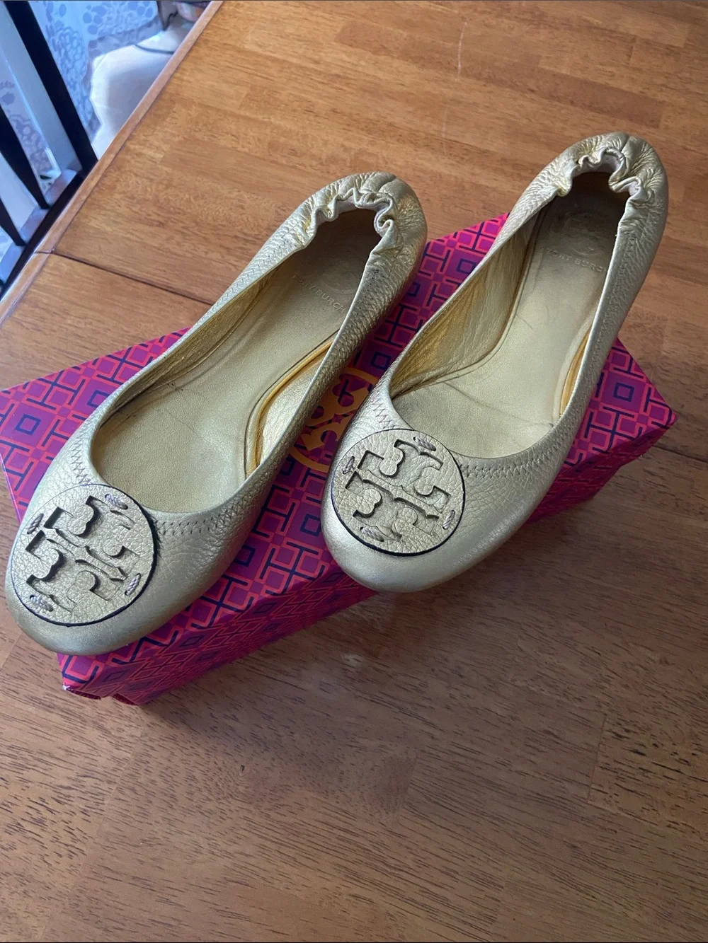 Tory Burch metallic gold